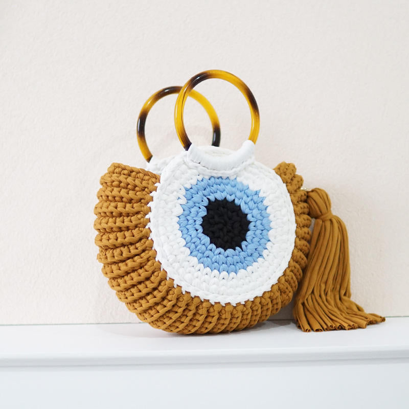 Bolsa Feminina Olho Grego Crochê