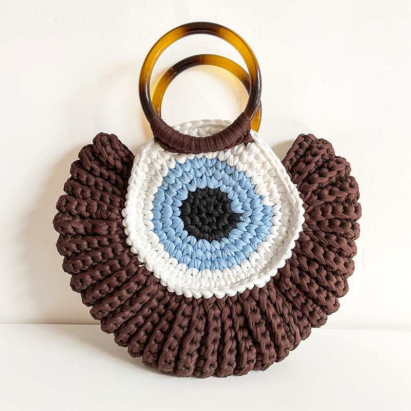 Bolsa Feminina Olho Grego Crochê