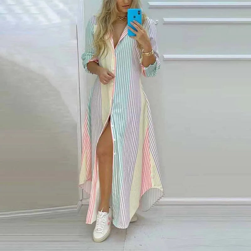 Vestido Plus Size Casual Estampado