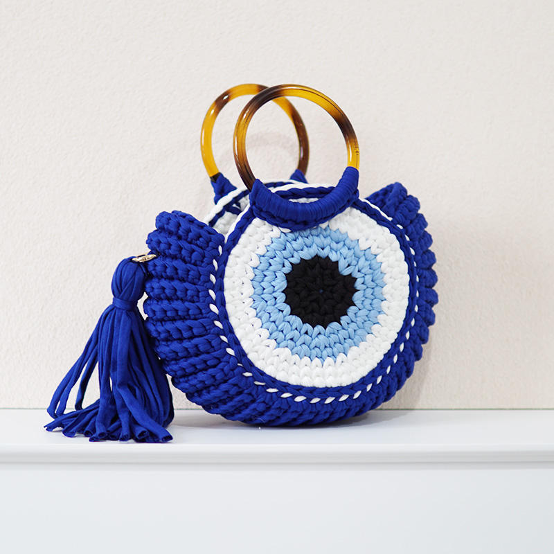 Bolsa Feminina Olho Grego Crochê