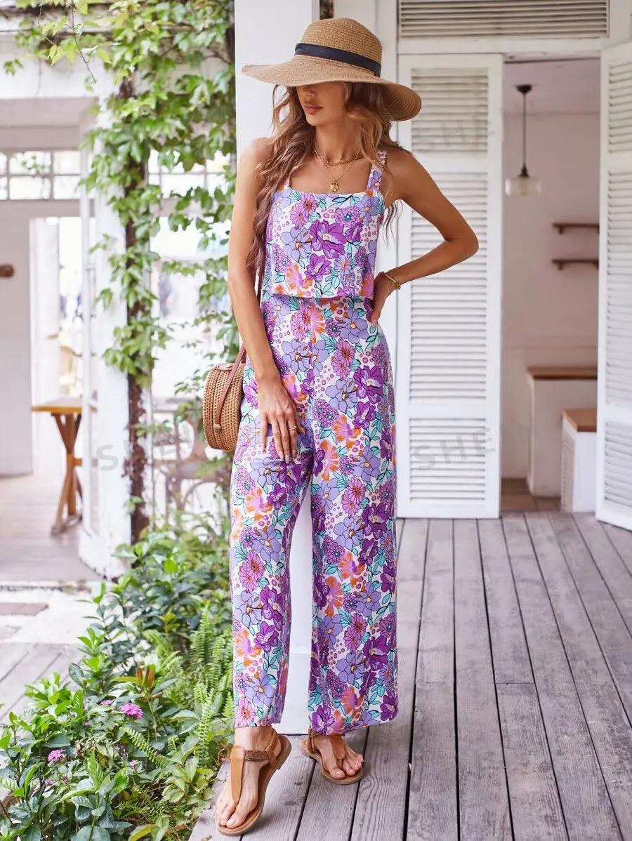 Macacão Feminino Longo Flower