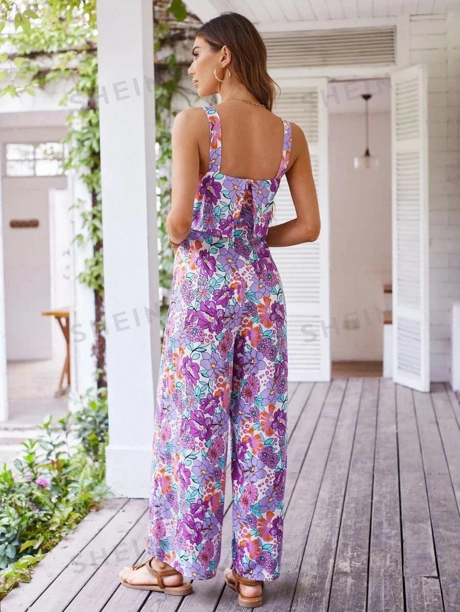 Macacão Feminino Longo Flower