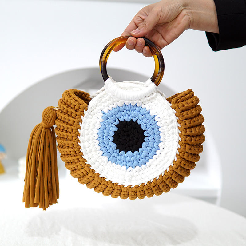 Bolsa Feminina Olho Grego Crochê