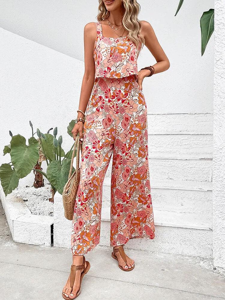 Macacão Feminino Longo Flower