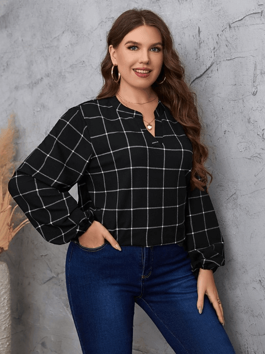 Blusa Casual Feminina Crystal Plus Size
