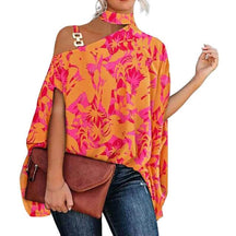 Blusa Feminina Gola Alta e Ombro Aberto - Brenda
