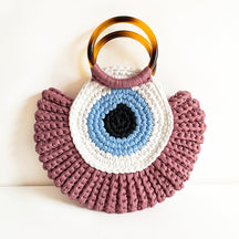 Bolsa Feminina Olho Grego Crochê