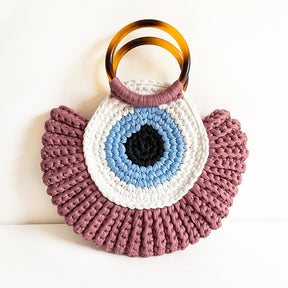 Bolsa Feminina Olho Grego Crochê