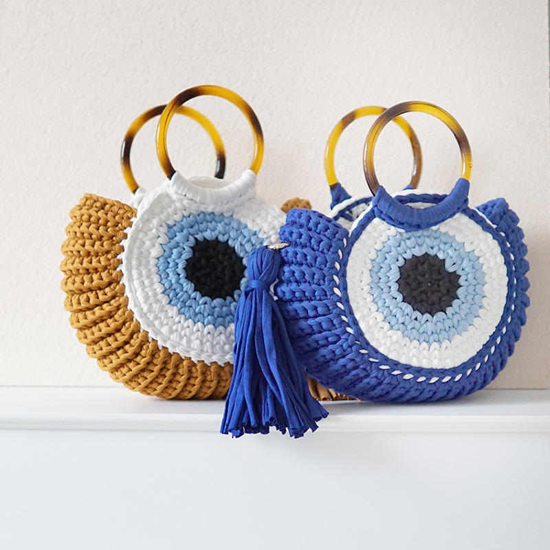 Bolsa Feminina Olho Grego Crochê