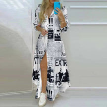 Vestido Plus Size Casual Estampado