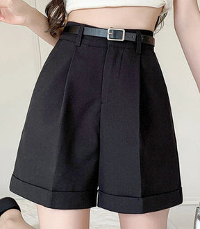 Short Feminino com Cinto Cintura Alta Elegance