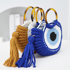 Bolsa Feminina Olho Grego Crochê